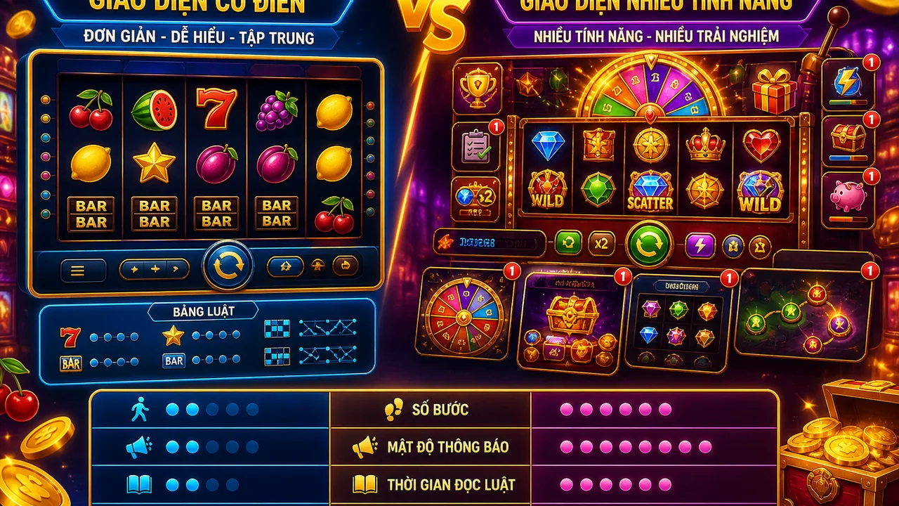 Chọn nhịp chơi phù hợp: so sánh slot cổ điển và slot nhiều tính năng bet88