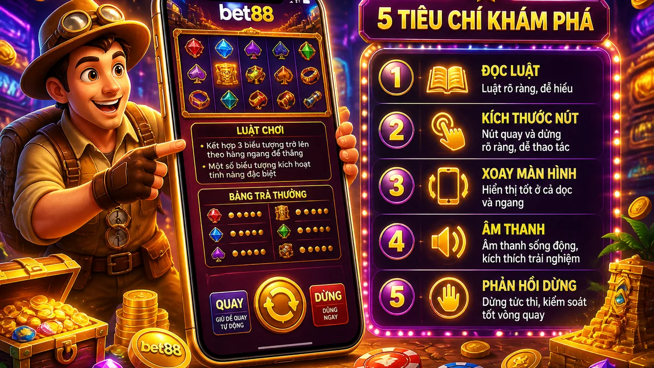 Chọn slot dễ đọc trên màn hình nhỏ: FAQ bet88 và bài kiểm tra năm bước